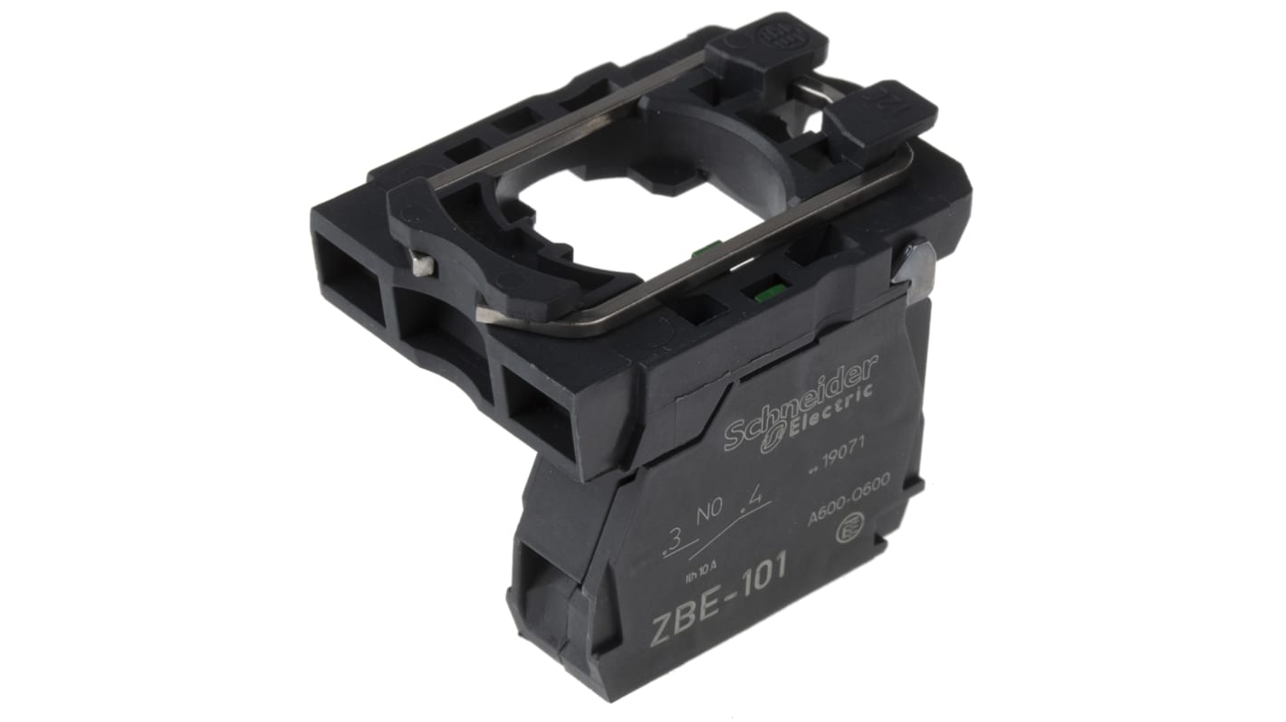 シュナイダーエレクトリック コンタクトブロック＆ホルダ SPST 600V ネジターミナル ZB5AZ101