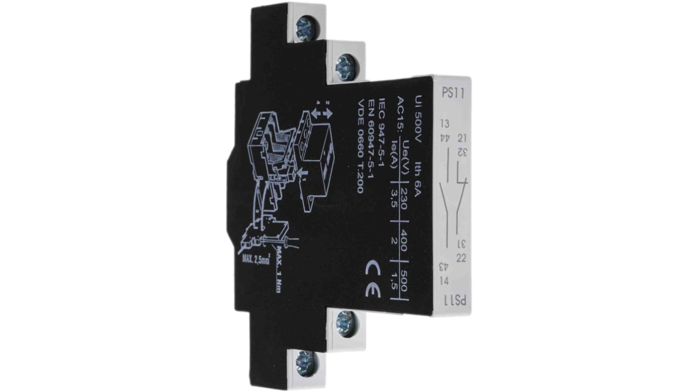 Pomocný kontakt Montáž na lištu DIN 1NC + 1NO 240 V AC