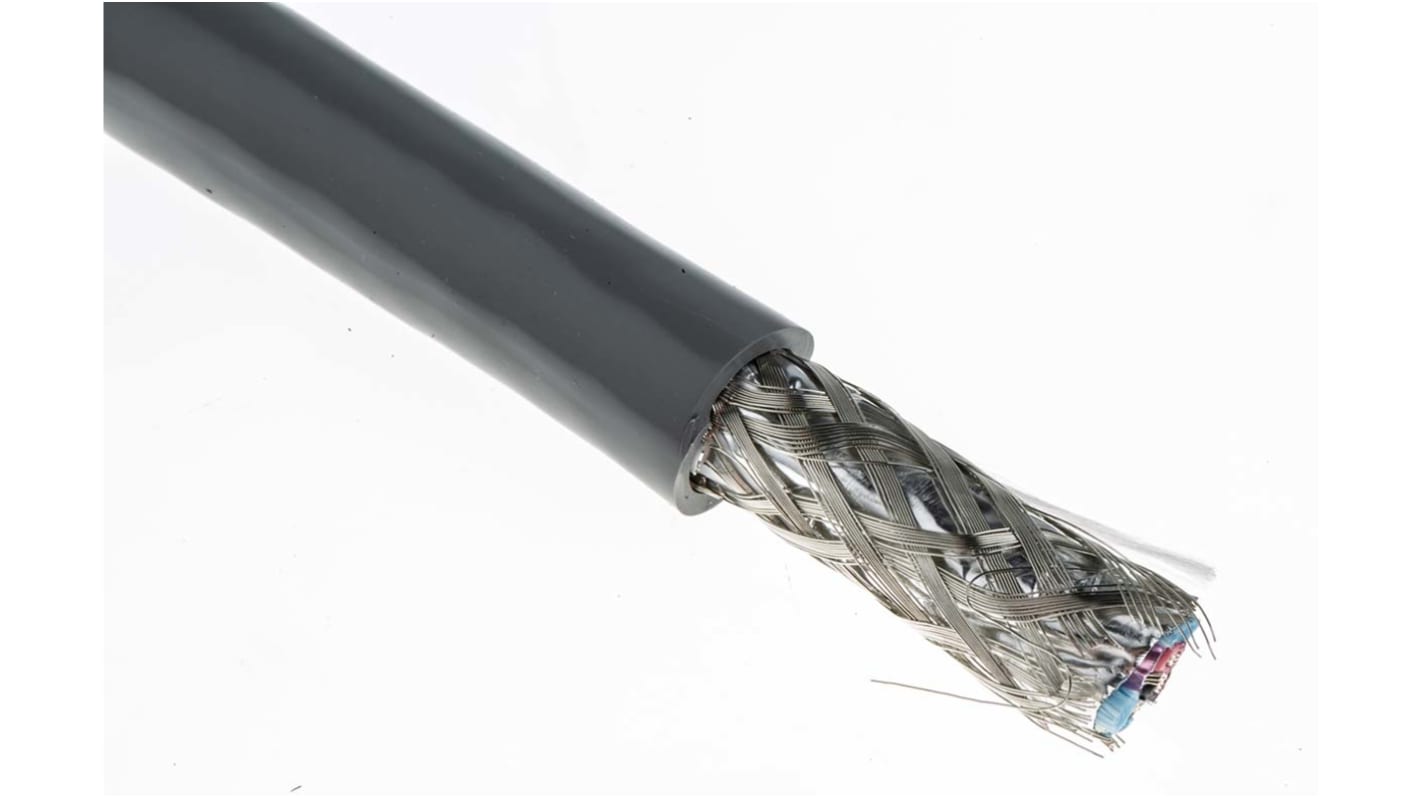 Belden 8164 Series Multipair Industrial Cable, 4 Pairs, 0.23 mm², Screened, 24 AWG, 152m, Screened Shield, Twisted Pair