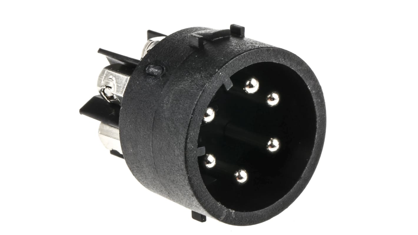 Bulgin Male Connector Insert 6 Way for use with Mini Buccaneer Connector
