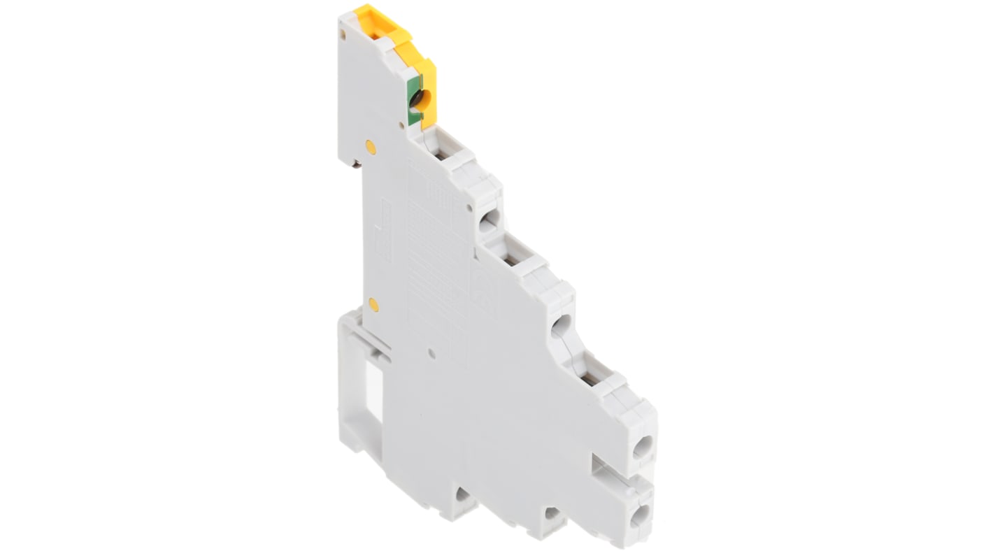 Entrelec SNA Series Grey Earth Terminal Block, 4mm², Triple-Level, Screw Termination