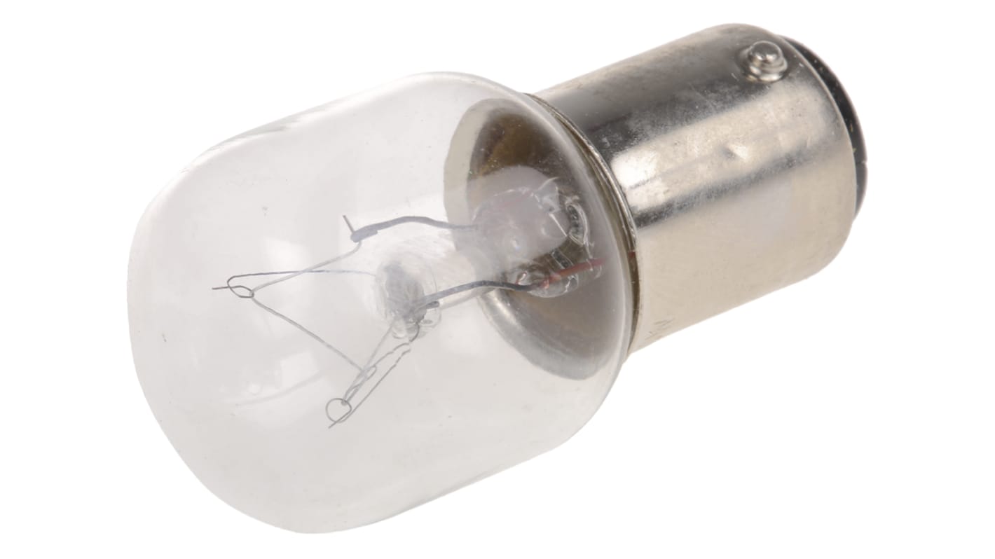 Schneider Electric Incandescent Clear Bulb, BA15d 48 V ac/dc