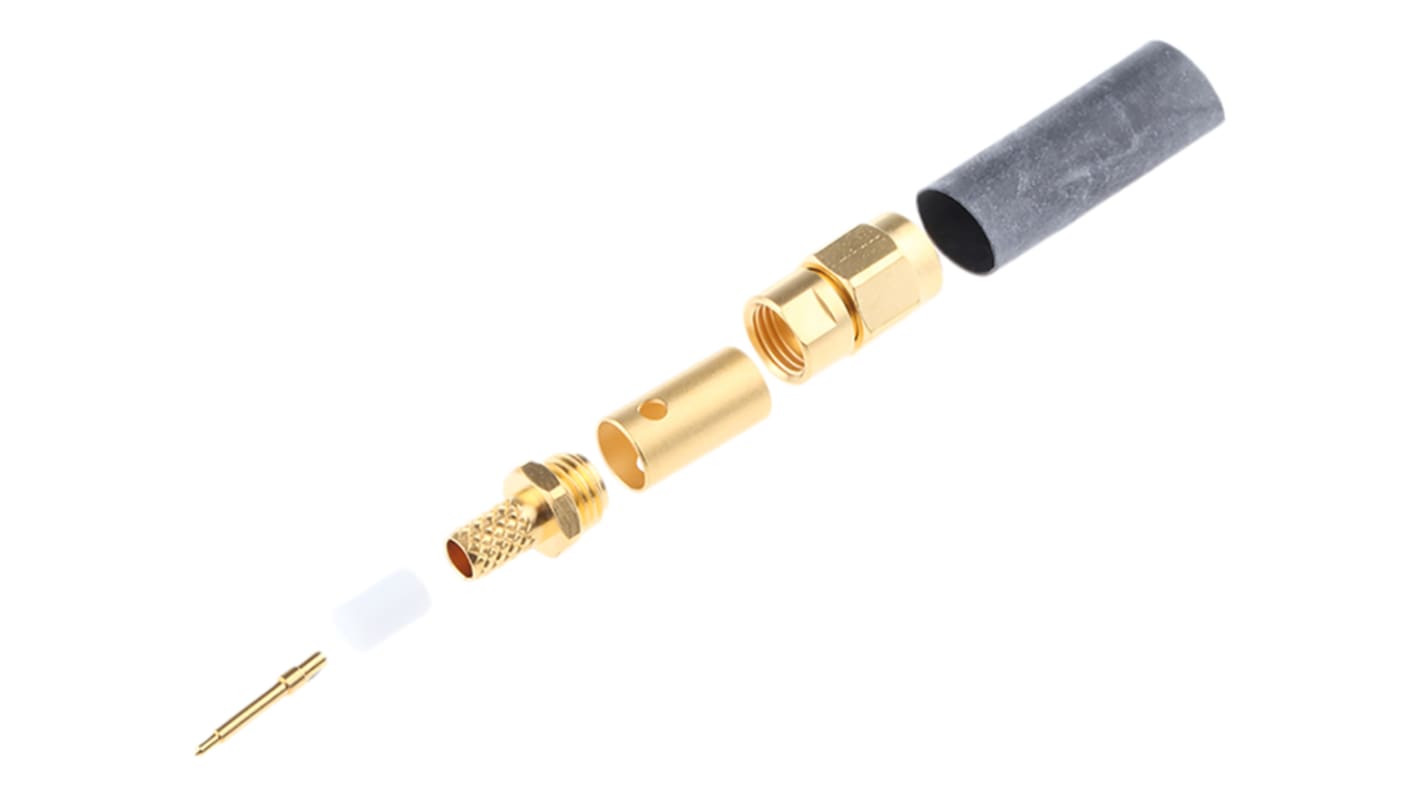 Radiall, Plug Cable Mount SMA Connector, 50Ω, Crimp Termination, Straight Body