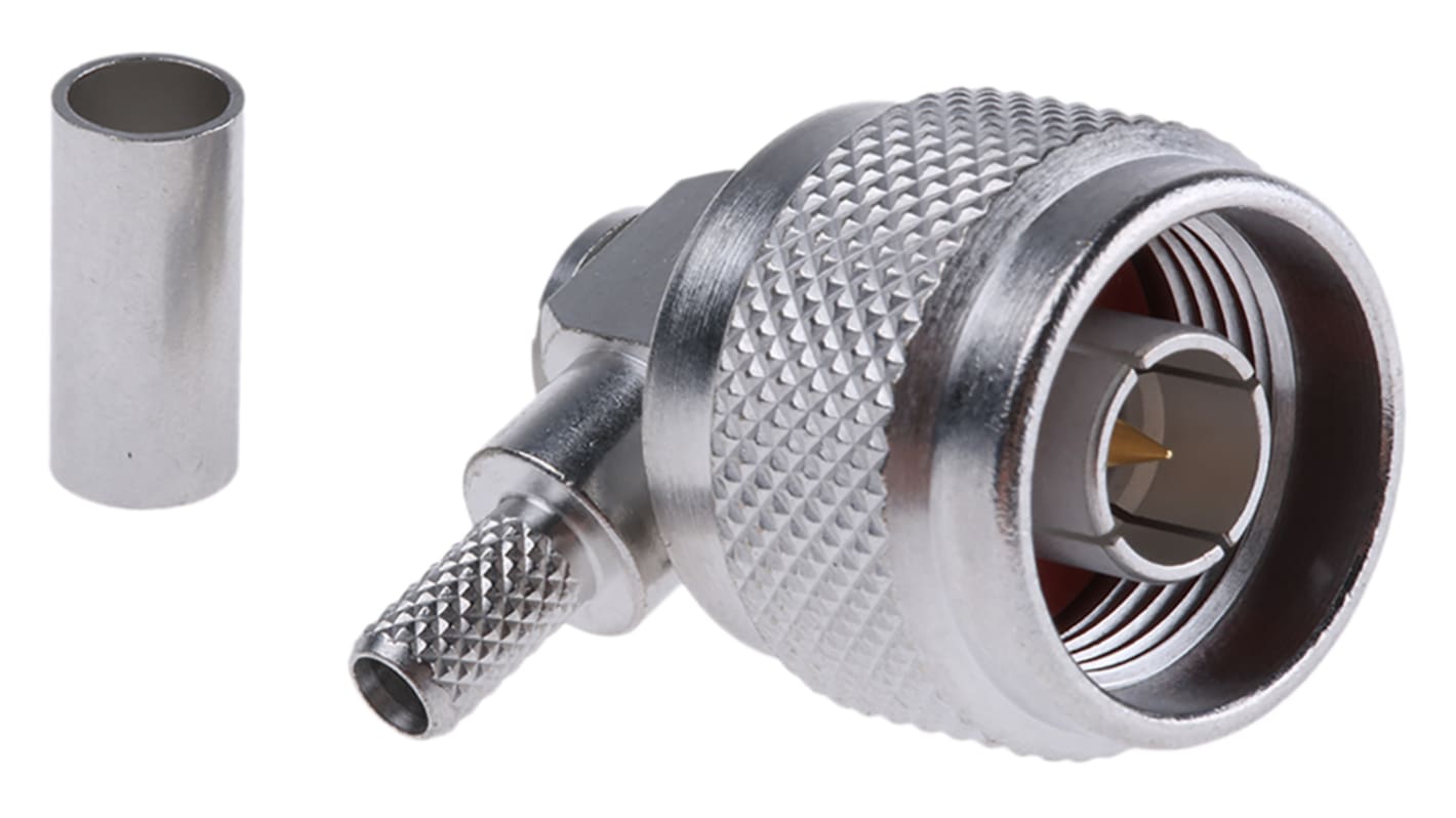 Radiall Stecker Koaxialsteckverbinder N-Steckverbinder, Kabelmontage Crimp-Anschluss, für RG58, RG141-Kabel, 50Ω,
