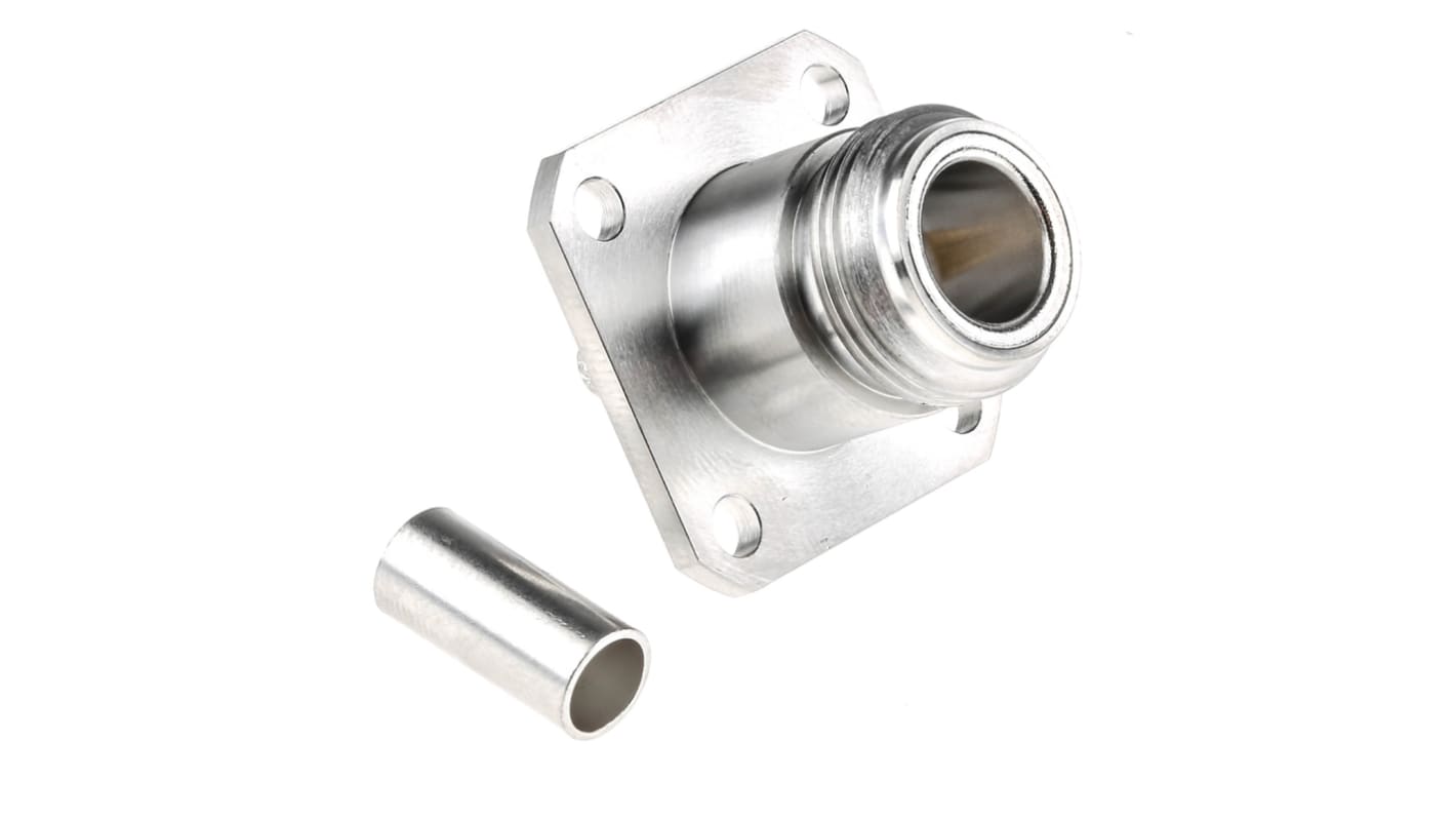 Radiall, Jack Panel Mount N Connector, 50Ω, Crimp Termination, Straight Body