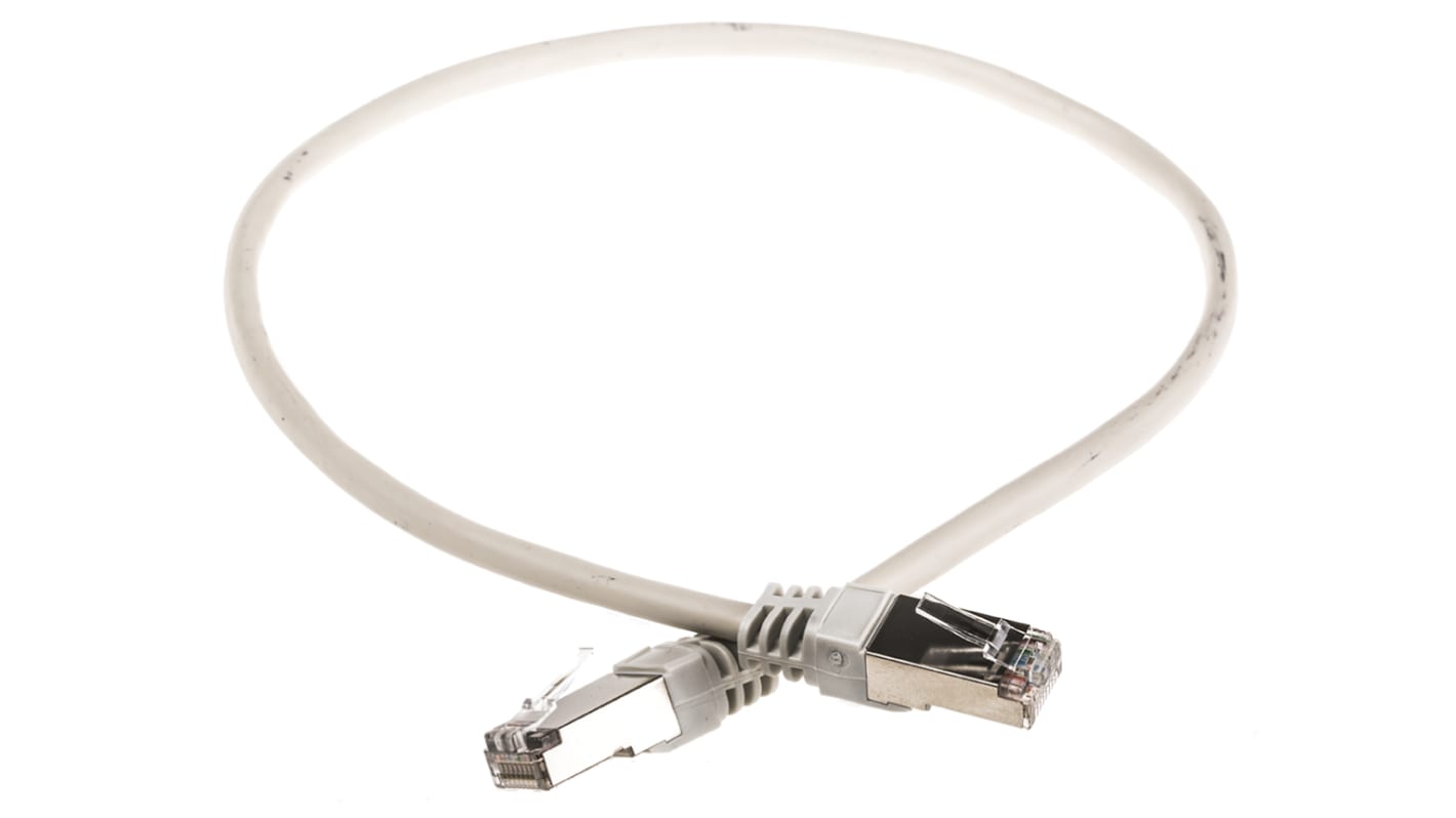 Decelect Ethernetkabel Cat.5, 0.5m, Grau Patchkabel, A RJ45 F/UTP Stecker, B RJ45, PVC