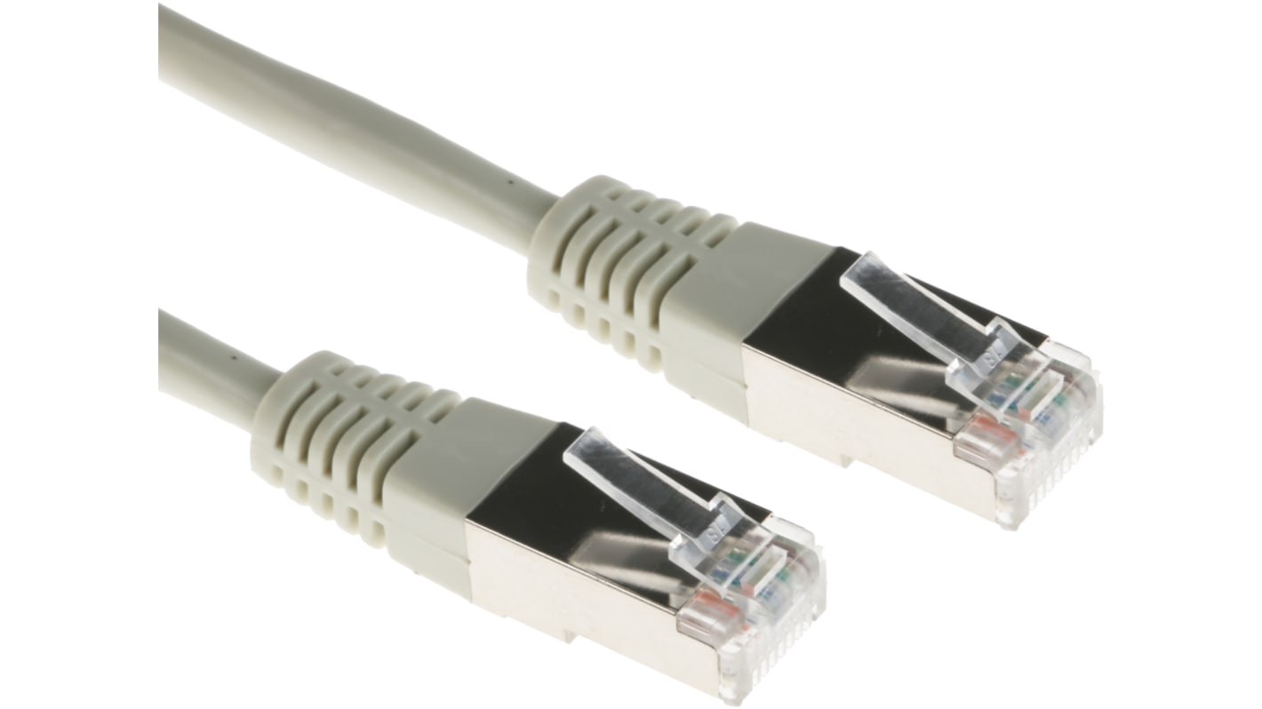 RS PRO Ethernet kábel, Cat5, RJ45 - RJ45, 5m, Szürke