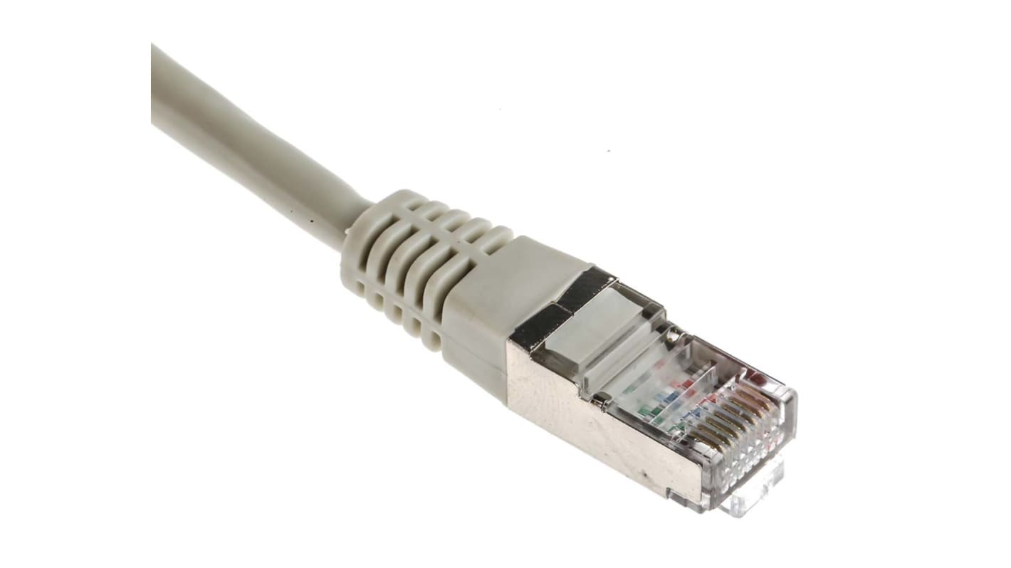 Cavo Ethernet Cat5 (F/UTP) RS PRO, guaina in PVC col. Grigio, L. 10m, Con terminazione