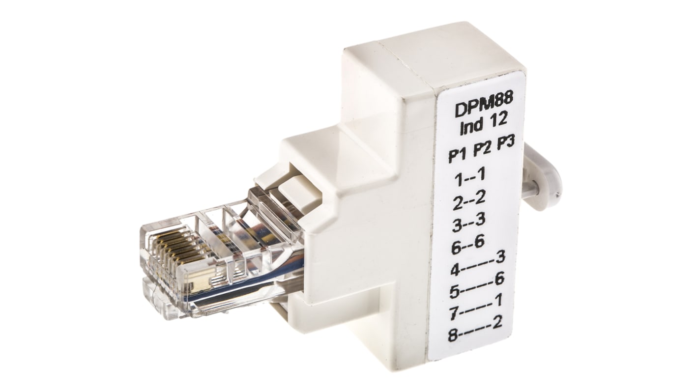 Decelect RJ-Adapter, RJ45 Buchse, RJ45 Stecker, Cat.5e, 3 -Port, L 14mm, Typ Splitter