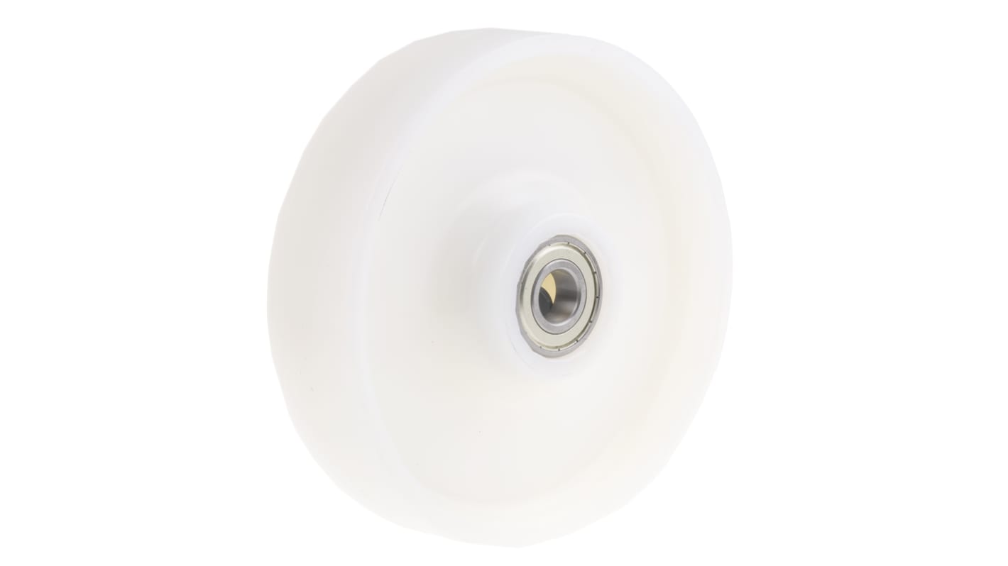 Kółko do wózka, Lite, Poliamid, Biały, obc.: 600kg, śred.: 200mm, szer.: 50mm