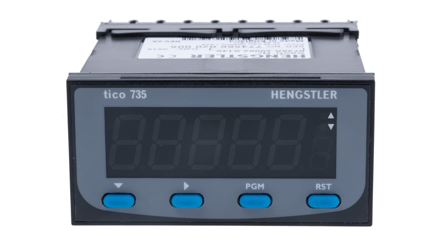 Hengstler TICO 735 LED Process Indicator for Current, Voltage, 45mm x 92mm