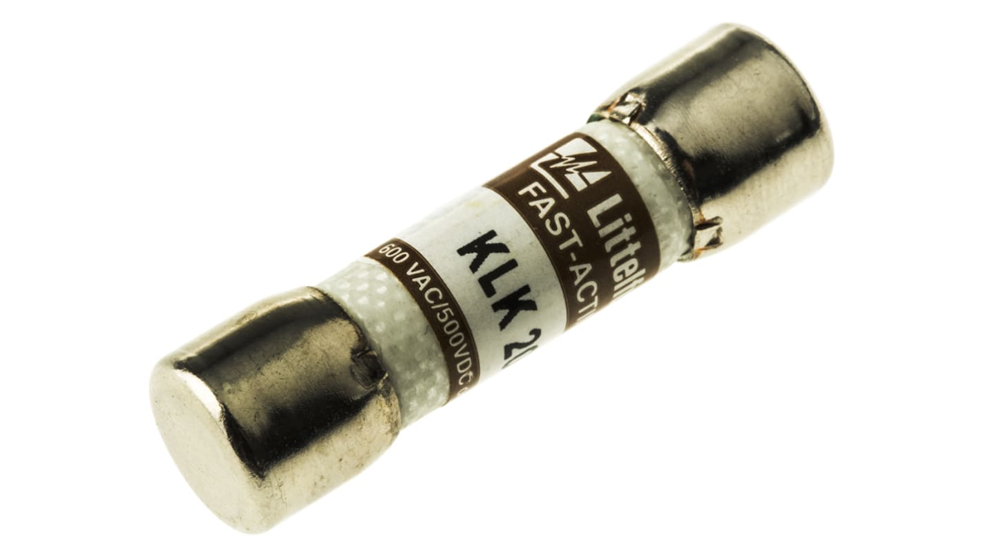 Littelfuse KLK Feinsicherung F / 20A 10 x 38mm 500 V dc, 600 V ac Melamin