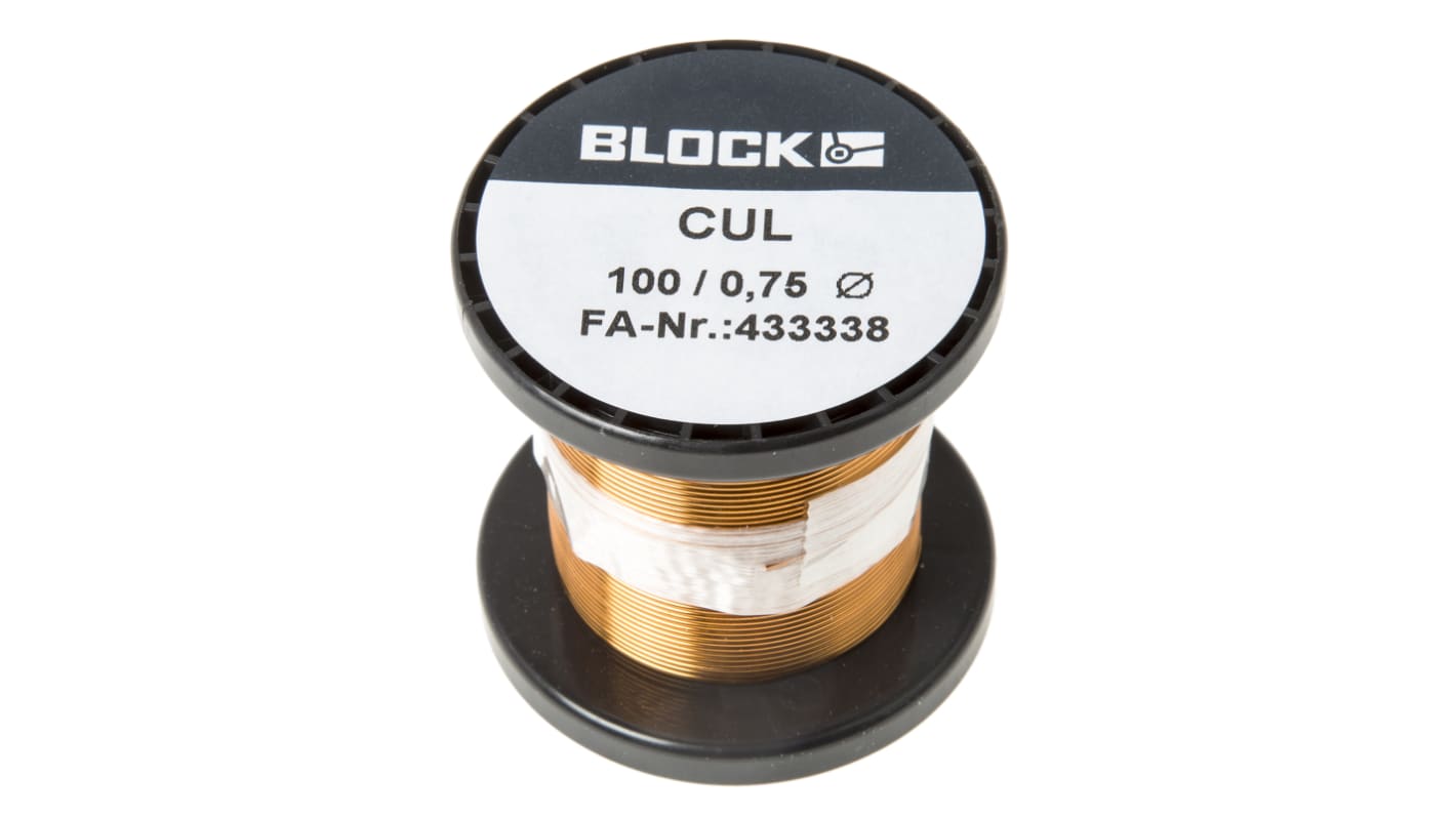 Block 0.75mm Enamelled Copper Wire, 21 AWG 20m Reel