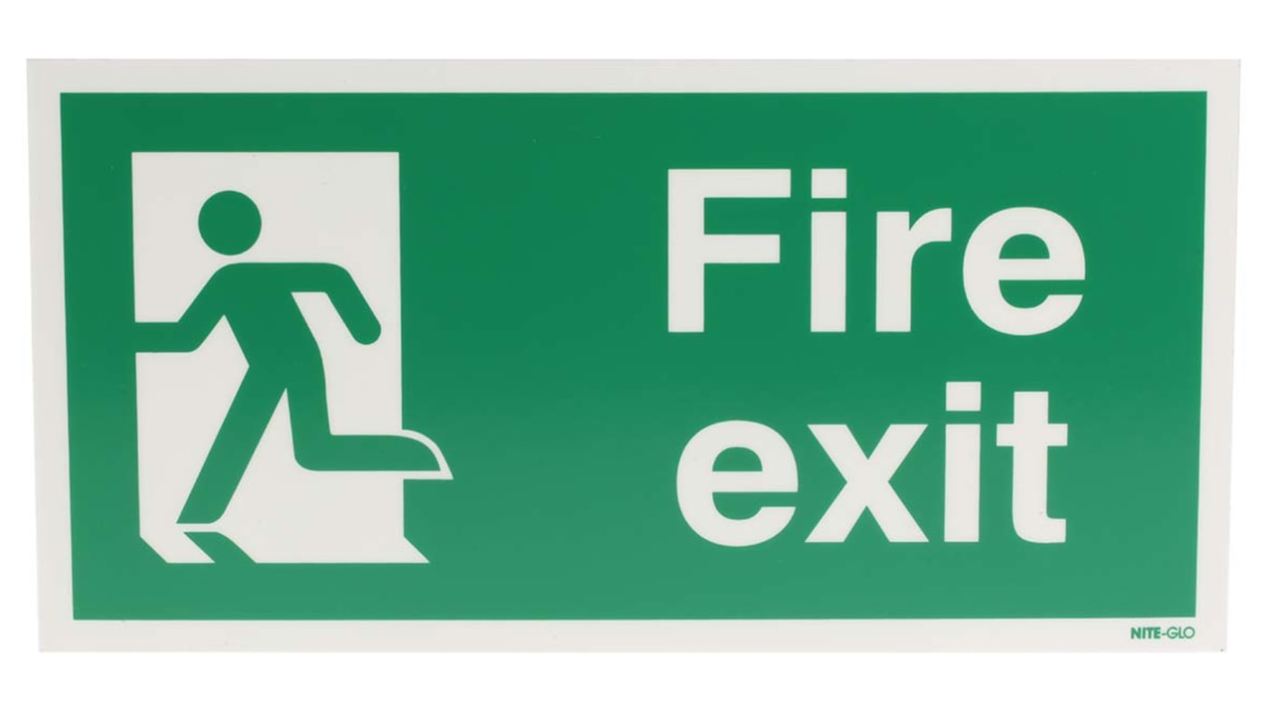 Panneau issue de secours RS PRO, "Fire Exit", PVC
