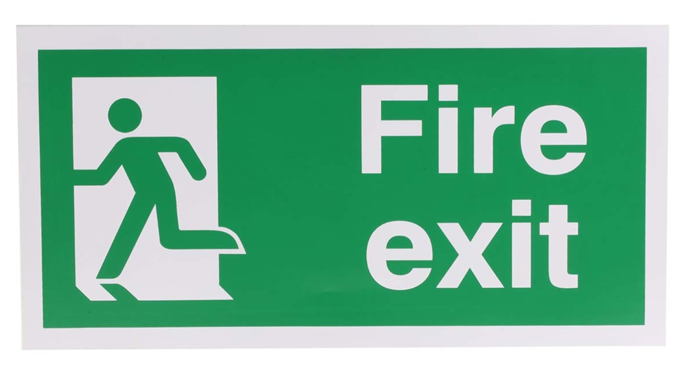 Vinyl FIRE EXIT, Fire Exit, English, Exit Sign