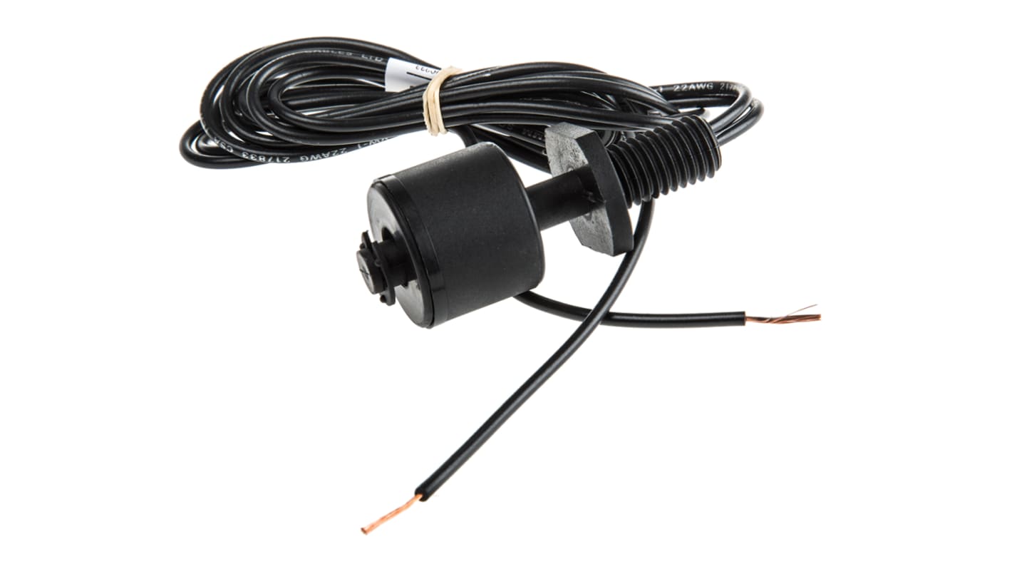 Sensata Cynergy3 尼龙浮球开关, 垂直安装, NO/NC, 最大直流120V, 最高+75°C, 线长1m, RSF50系列