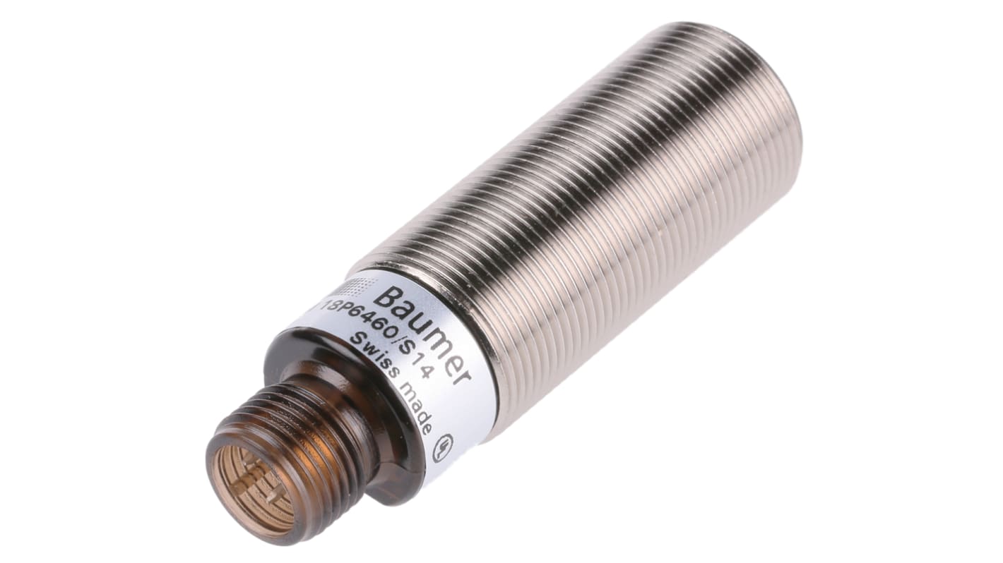 Rs-Online Sensore fotoelettrico Cilindrico Baumer a diffusione rilevamento 60 mm → 430 mm uscita PNP
