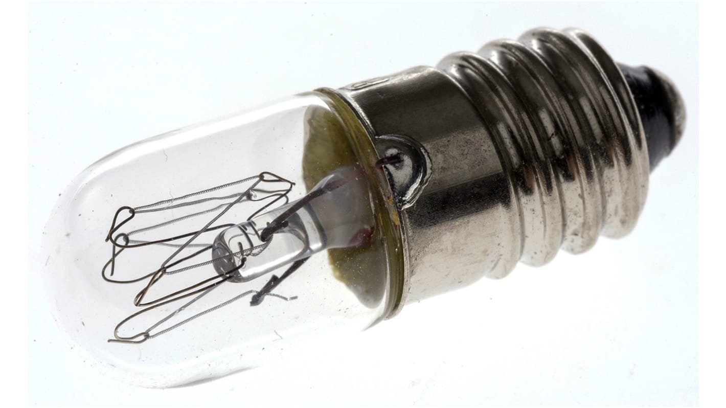 RS PRO Anzeigelampe 240 V, E10 Sockel Ø 10mm x T3 1/4