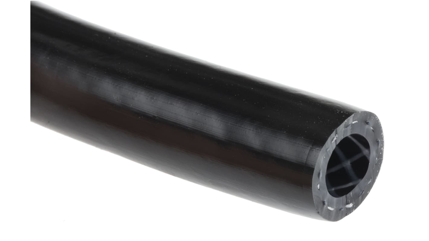 RS PRO PVC, Hose Pipe, 8mm ID, 13.5mm OD, Black, 25m