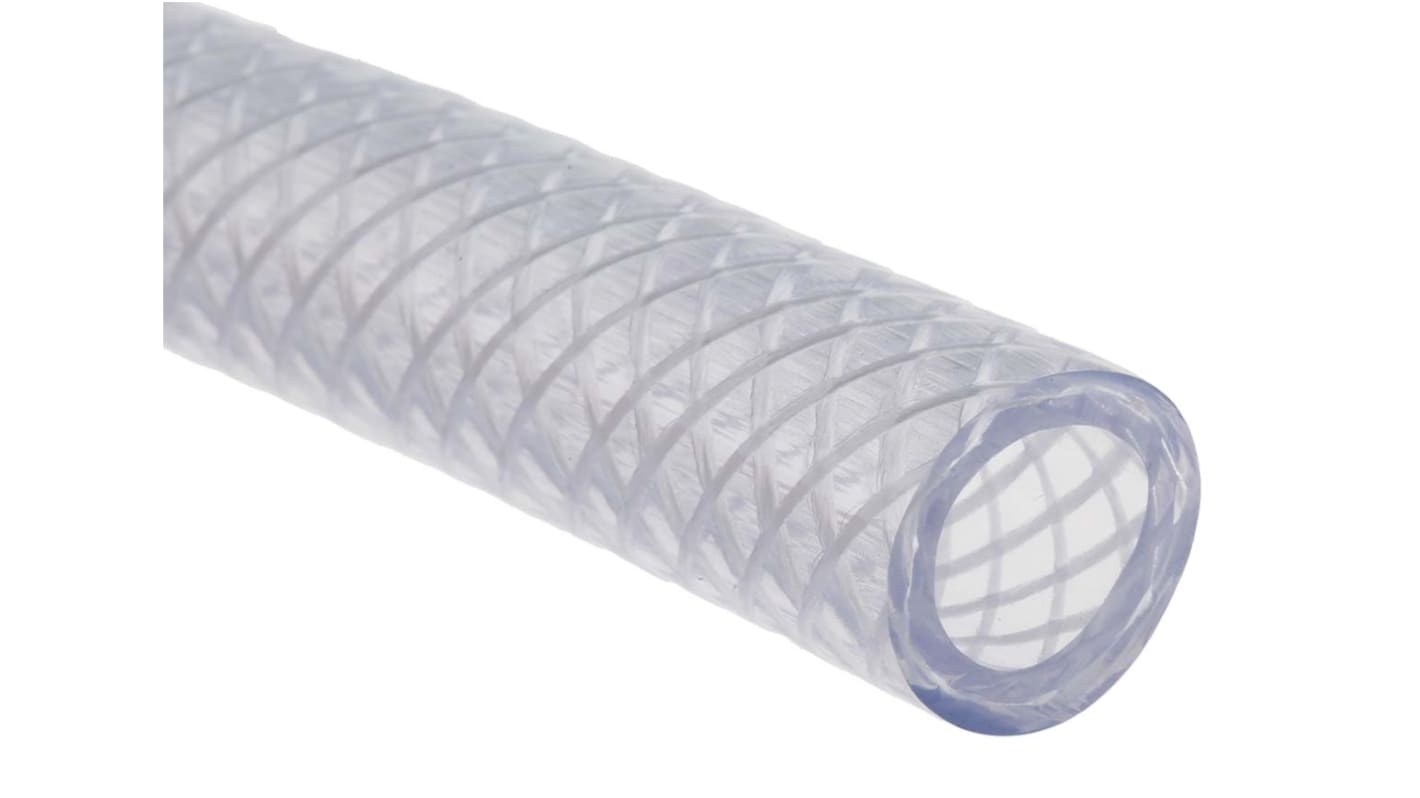 RS PRO PUR, Hose Pipe, 12.5mm ID, 18.5mm OD, Clear, 25m