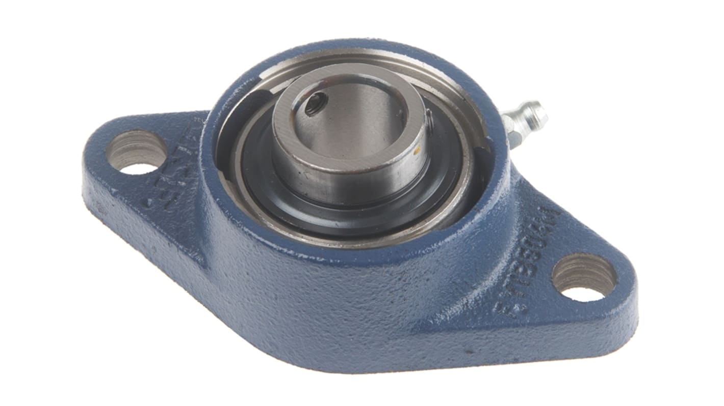 SKF 楕円フランジボールベアリング ユニット, 2穴, 内径：20mm