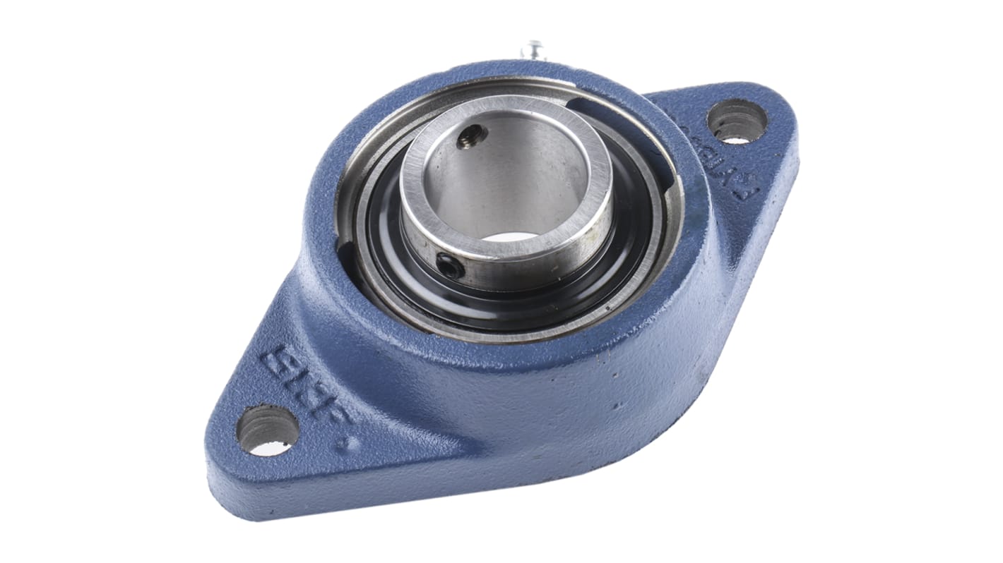 SKF フランジ付きベアリングユニット, 2穴, 内径：30mm, 鋳鉄, FYTB 30 TF