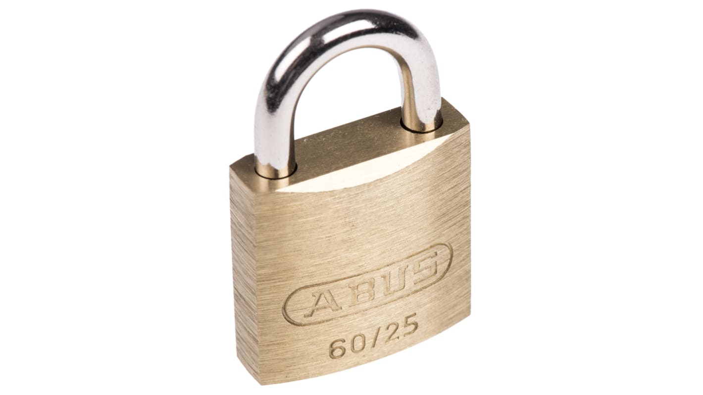 ABUS 南京錠 シャックル径:4mm 真鍮、 スチール XR0060 25 | RS
