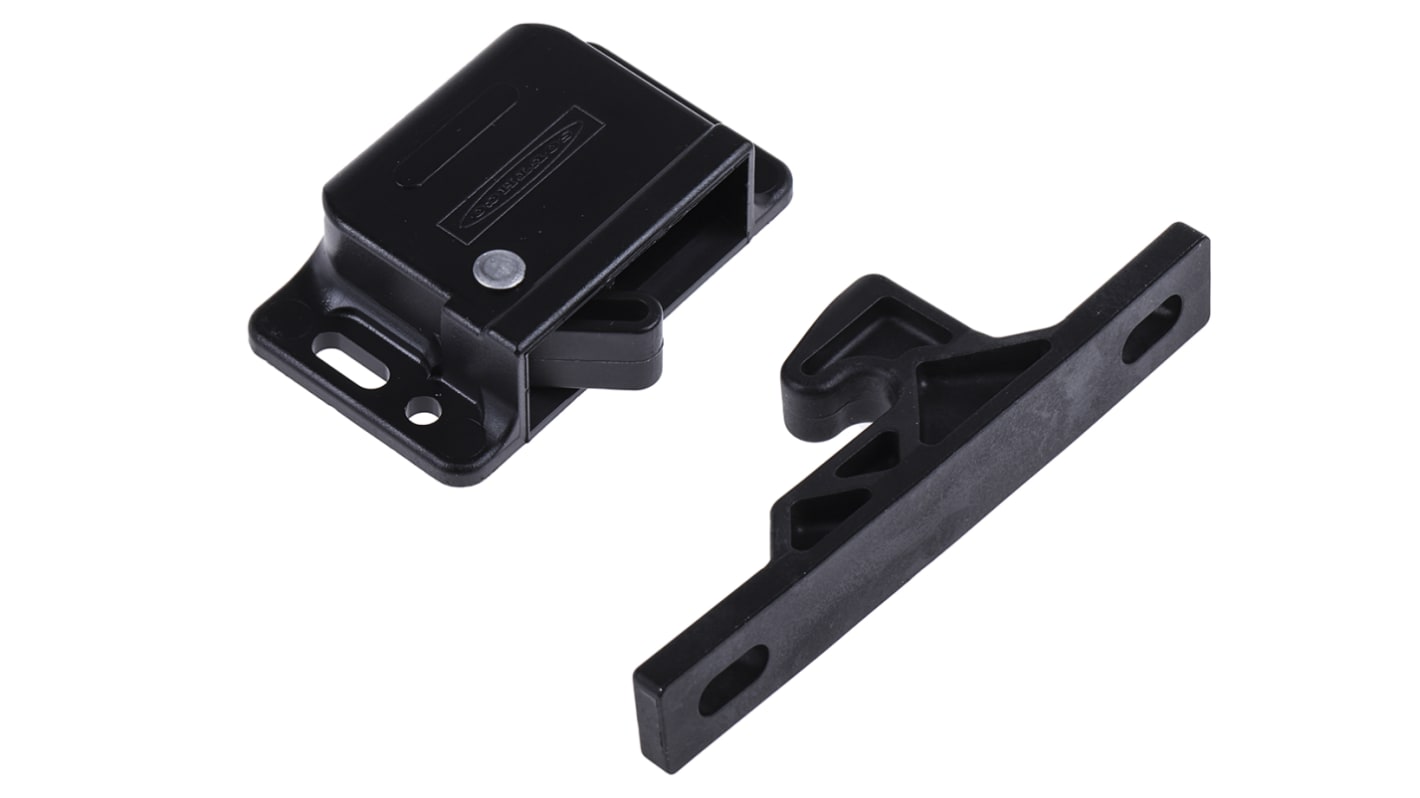 Southco ABS, PC碰珠锁, 抓取式夹持器, 3.3mm固定孔, 两者固定孔距55.0mm, 尺寸48.3 x 28.2mm