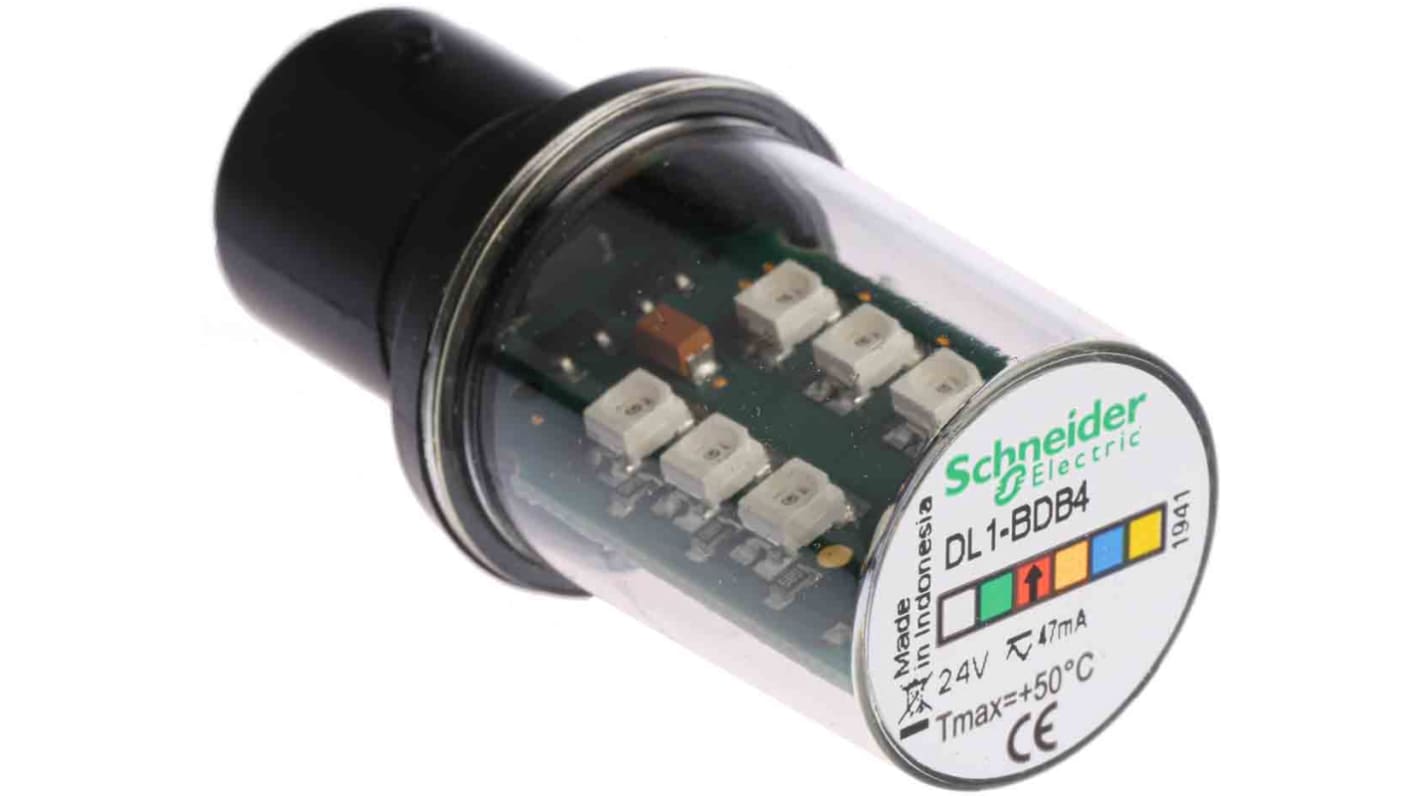Schneider Electric LED Red Lamp, BA15d 24 V ac/dc