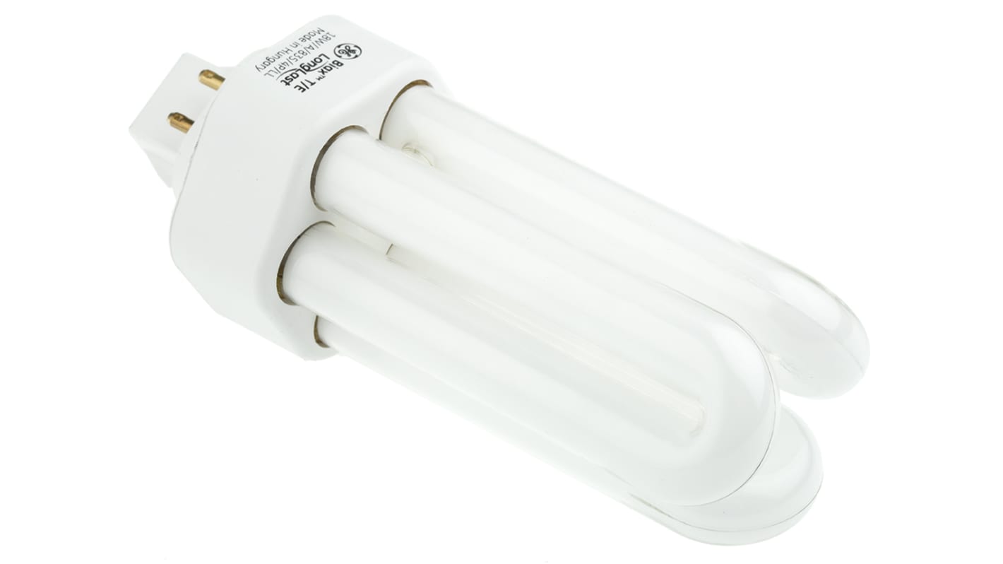 GE, 4 Pin, Non Integrated Compact Fluorescent Bulbs, 18 W, 3500K, Warm White