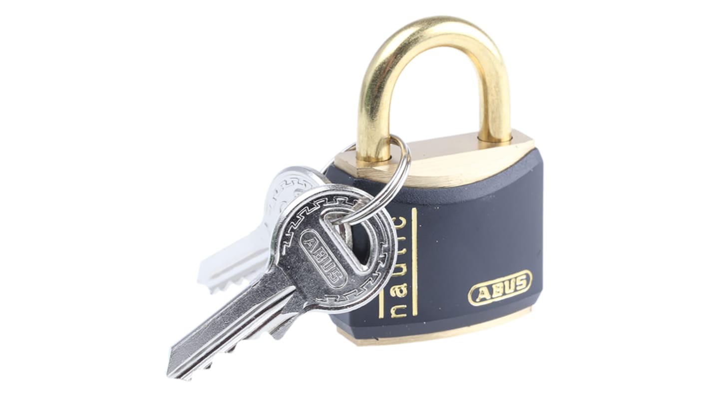 ABUS Key Weatherproof Brass Safety Padlock, 5mm Shackle, 32mm Body