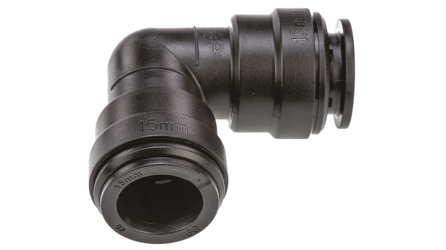 JG Speedfit Plastic Pipe Fitting, 90° Push Fit Elbow, 15mm