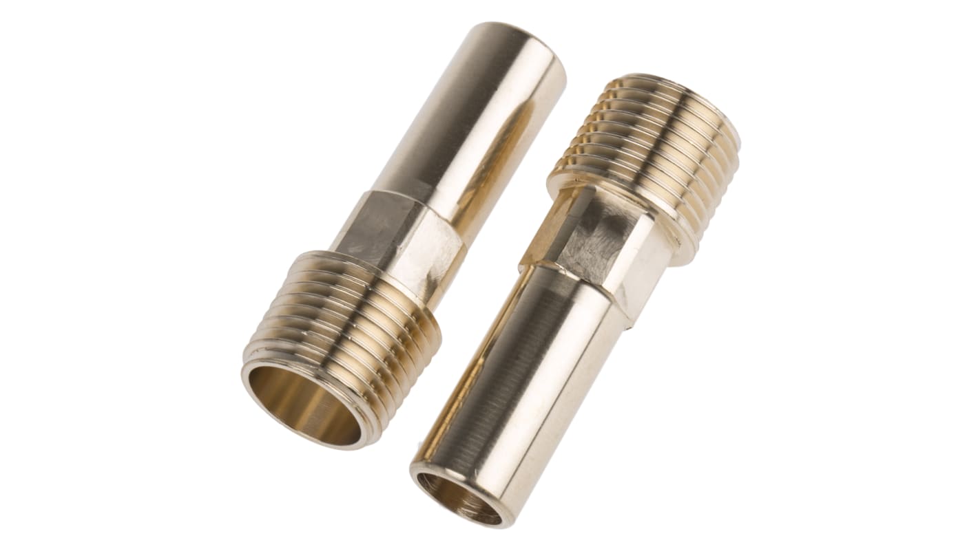 JG Speedfit Brass Pipe Fitting, Straight Push Fit Stem Adapter, Male R 1/2in 15mm