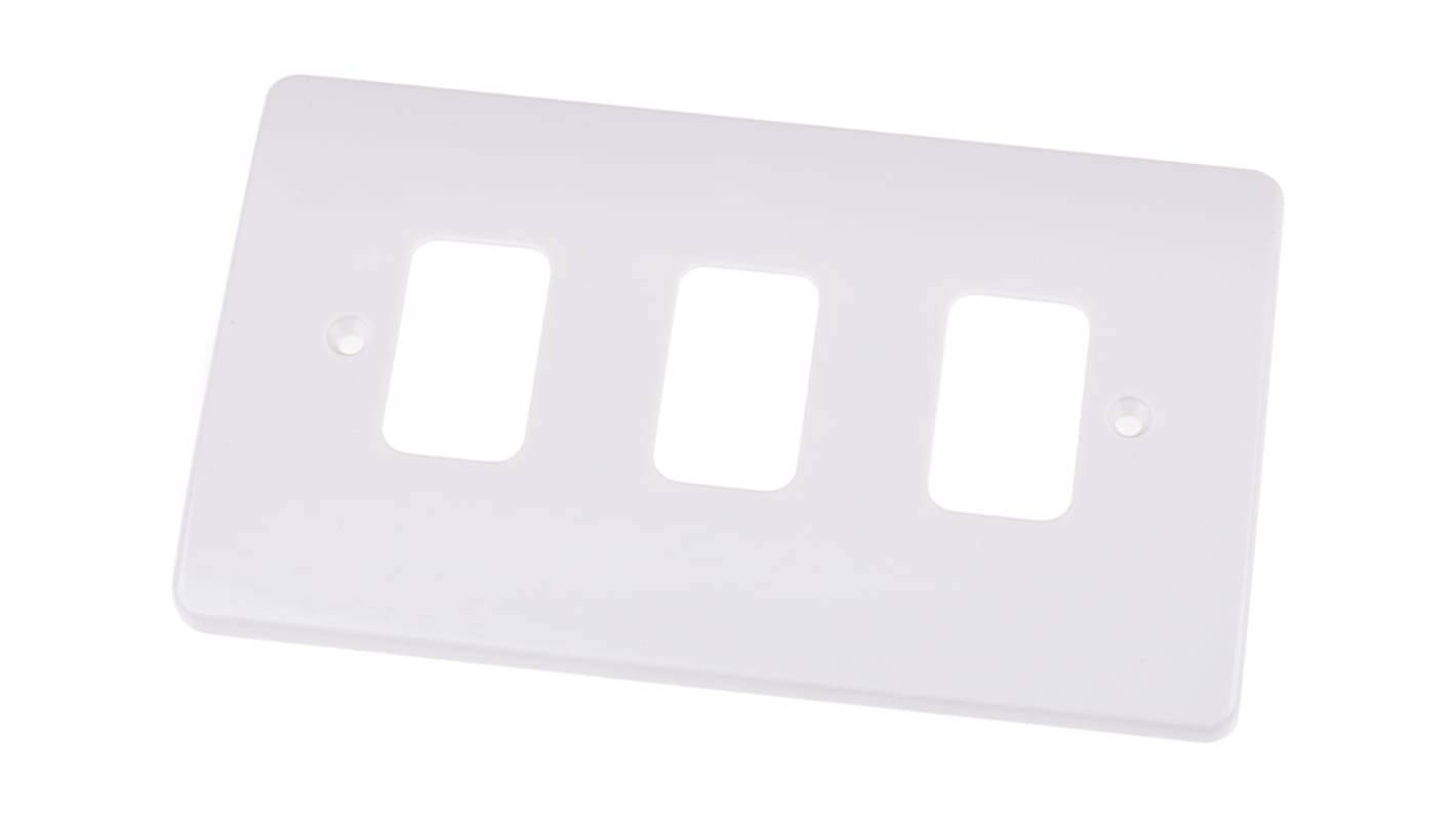 MK Electric White 3 Gang Light Switch Cover