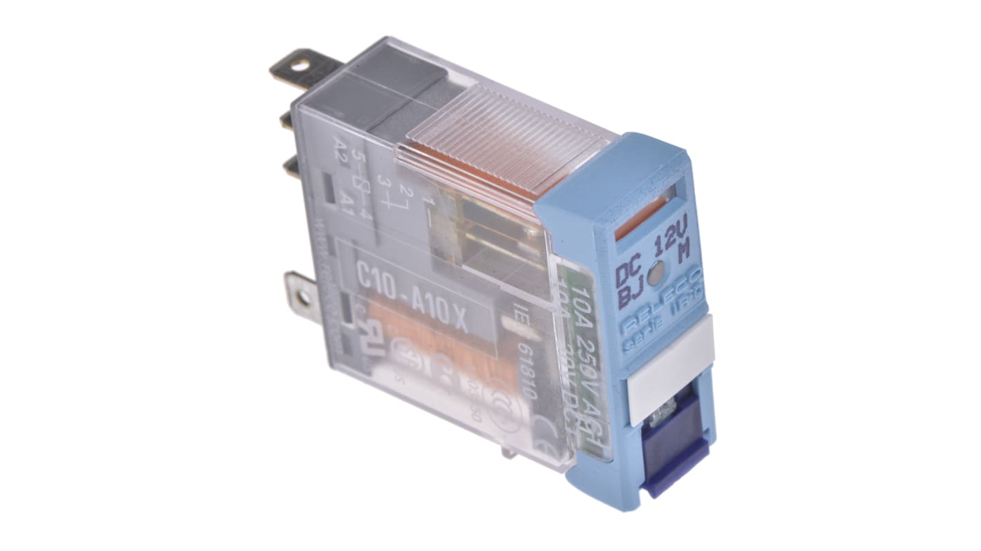 Releco PCB Mount Power Relay, 12V dc Coil, 10A Switching Current, SPDT