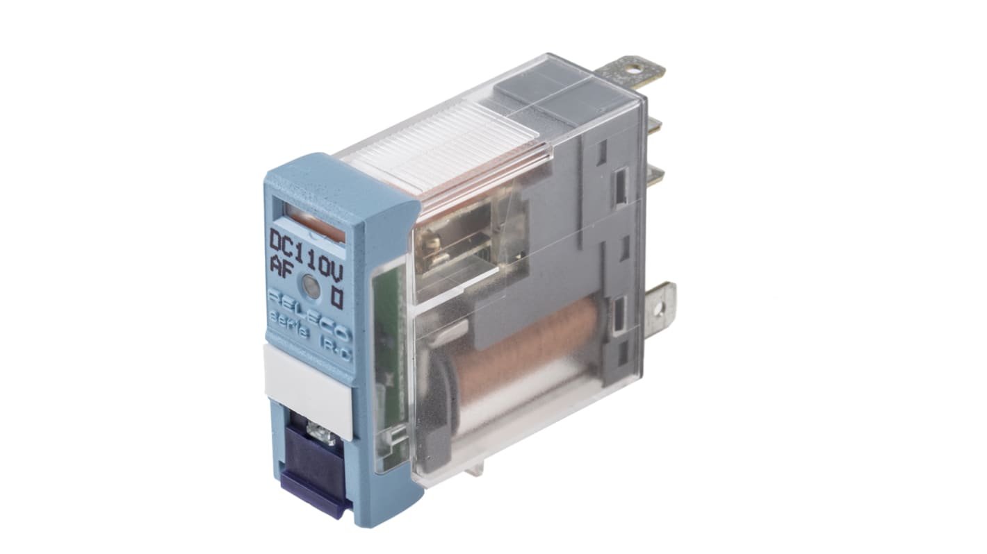 Releco 功率继电器, 110V 直流线圈, 6A切换, SPDT, 1极, PCB安装, 镀金触点, C10系列