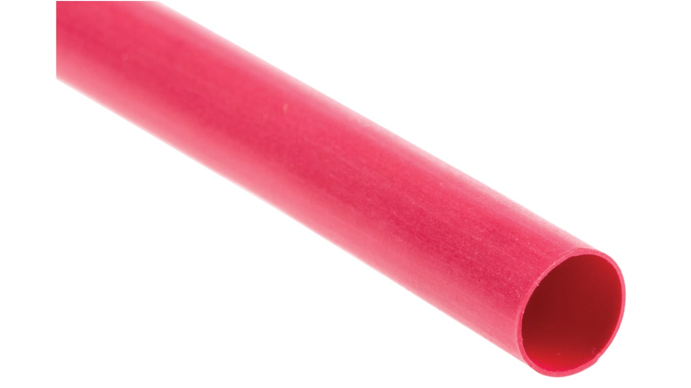 TE Connectivity Heat Shrink Tubing, Red 4.8mm Sleeve Dia. x 1.2m Length 2:1 Ratio, RNF-100 Series