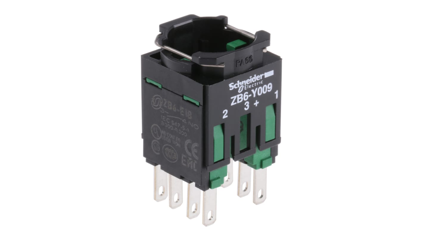 Schneider Electric Harmony XB6 Series Contact Block, 2NO