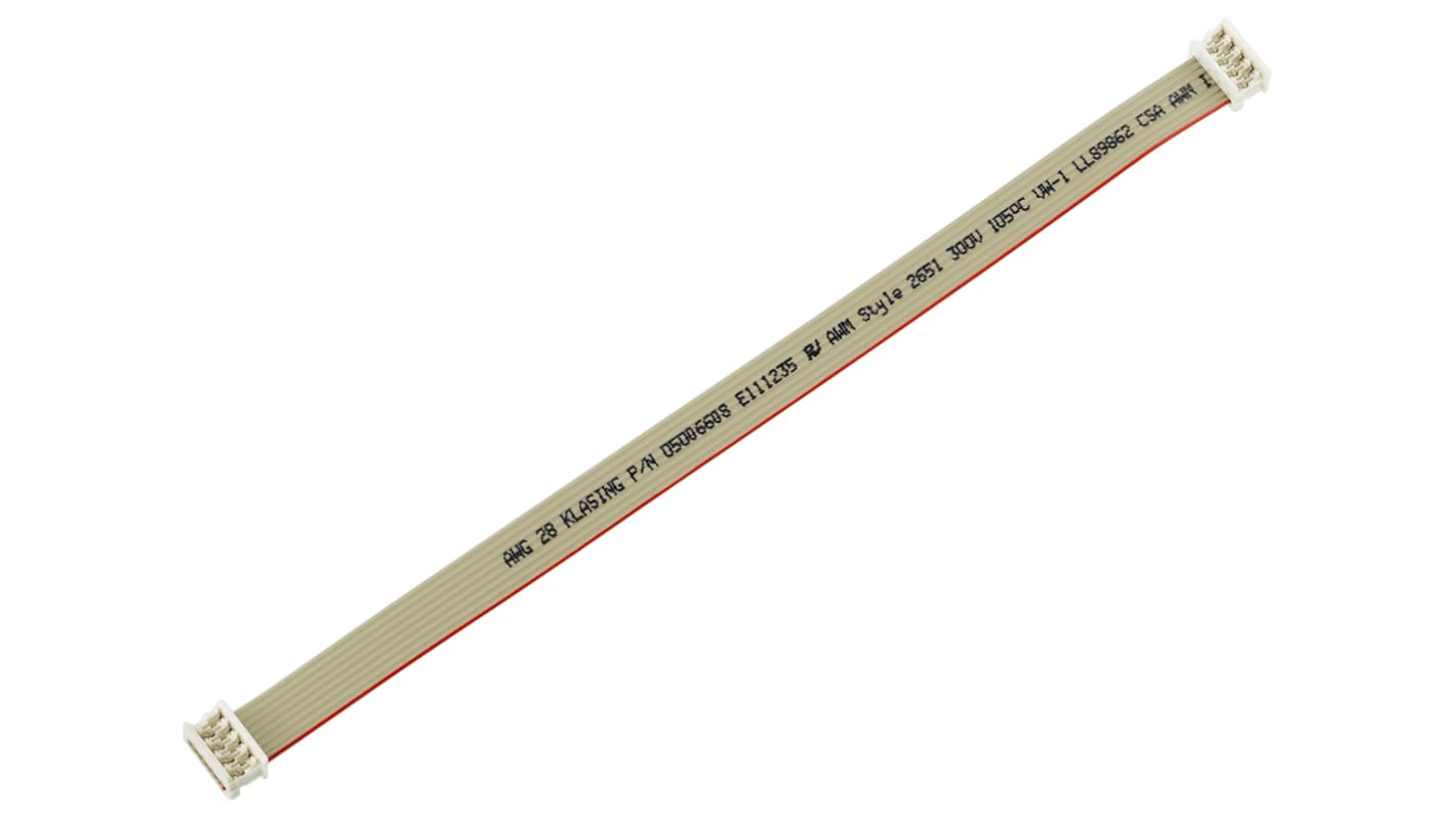 Molex Picoflex Series Flat Ribbon Cable, 8-Way, 1.27mm Pitch, 200mm Length, Picoflex IDC to Picoflex IDC