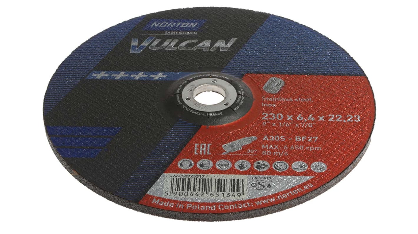 Disque abrasif Norton Grinding Disc, Grain P30, Ø 230mm, par 10