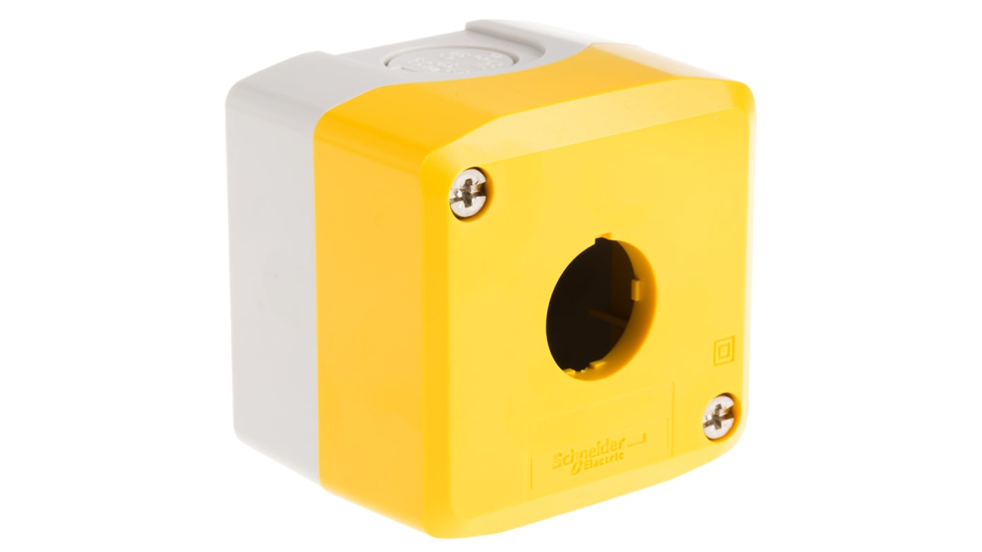 Schneider Electric Yellow Plastic Harmony XALK Control Station Enclosure - 1 Hole 22mm Diameter