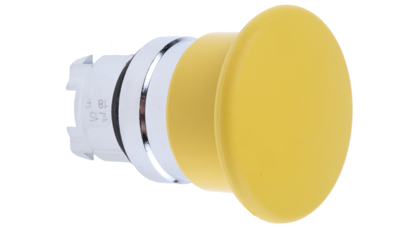 Schneider Electric Harmony XB4 Series Yellow Spring Return Push Button Head, 22mm Cutout, IP66, IP69K