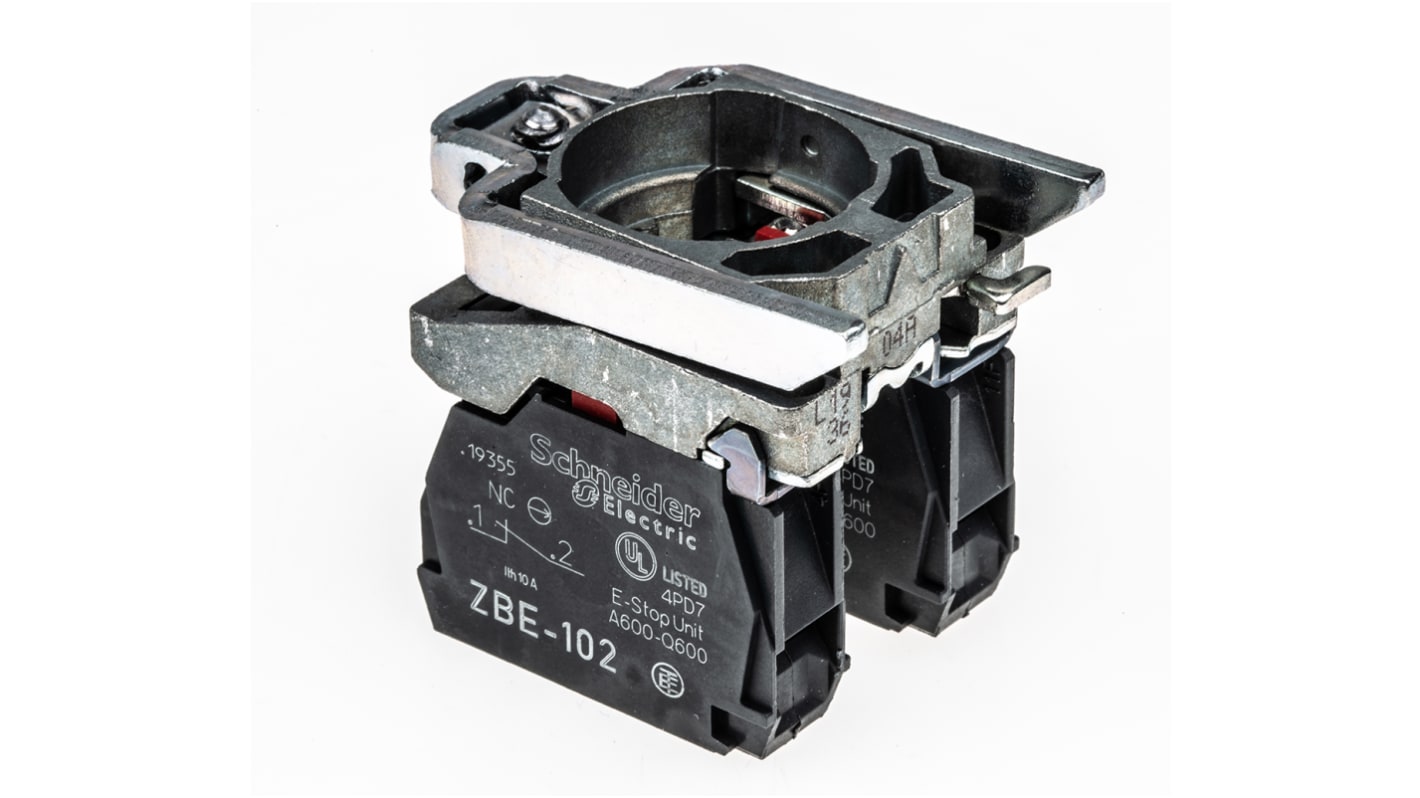 シュナイダーエレクトリック コンタクトブロック＆ホルダ SPDT 600V ネジターミナル ZB4BZ104