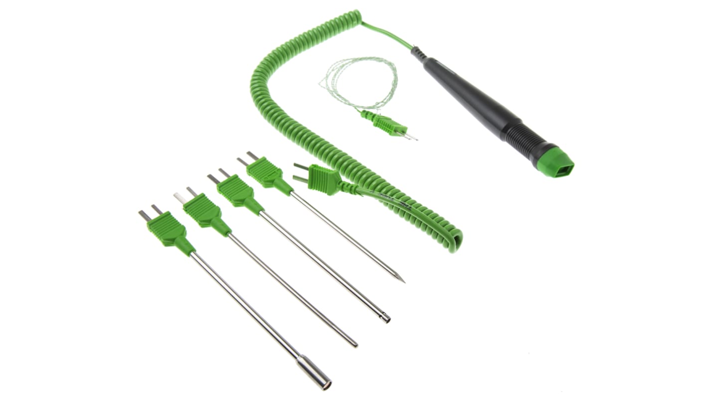RS PRO Type K Thermocouple Temperature Probe Kit, +1100 °C Max