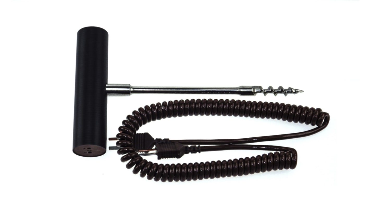 RS PRO T Cork Screw Needle Temperature Probe, 150mm Length, 6mm Diameter, +250 °C Max