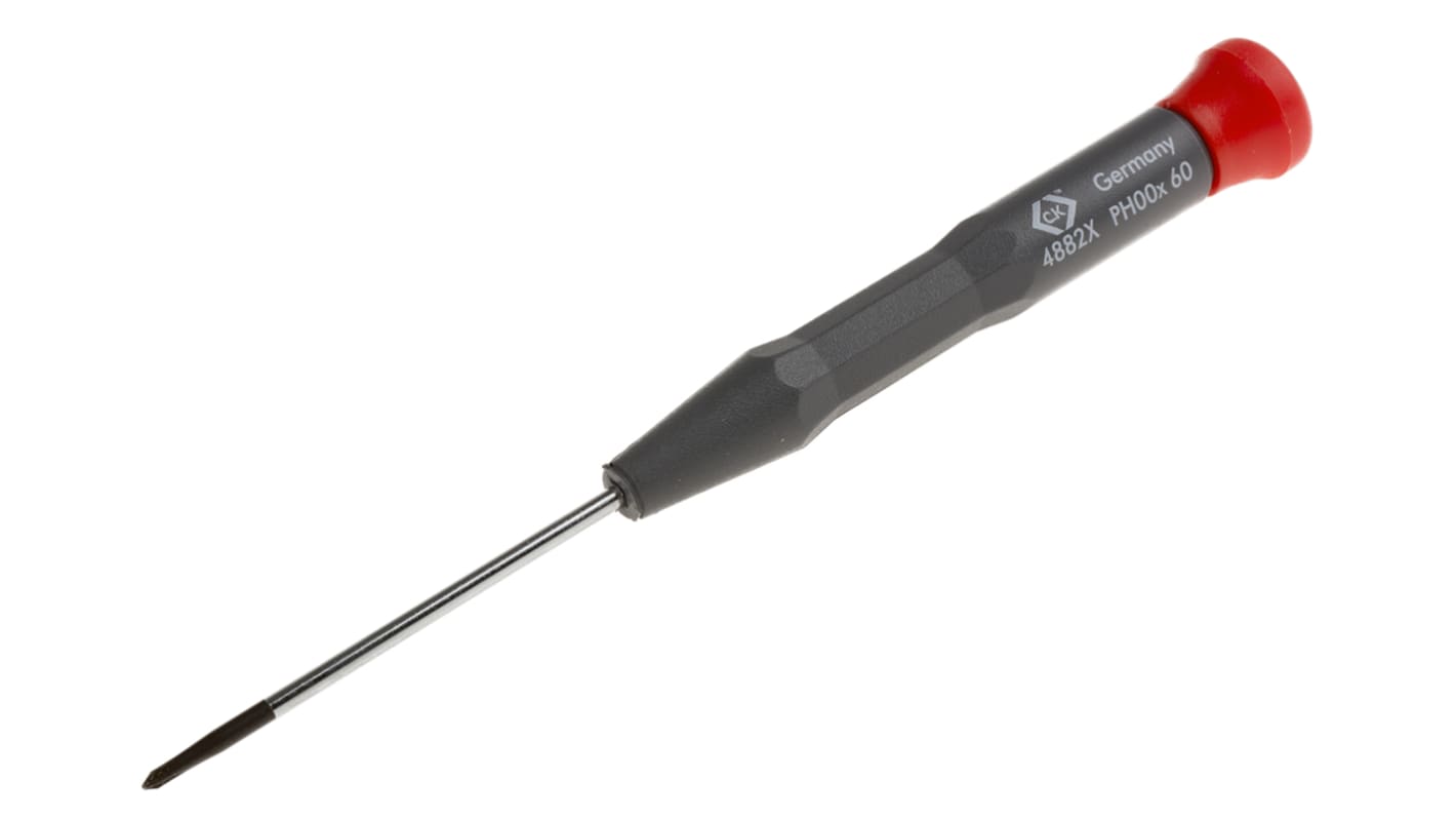 CK Phillips Precision Screwdriver, PH00 Tip, 60 mm Blade, 157 mm Overall