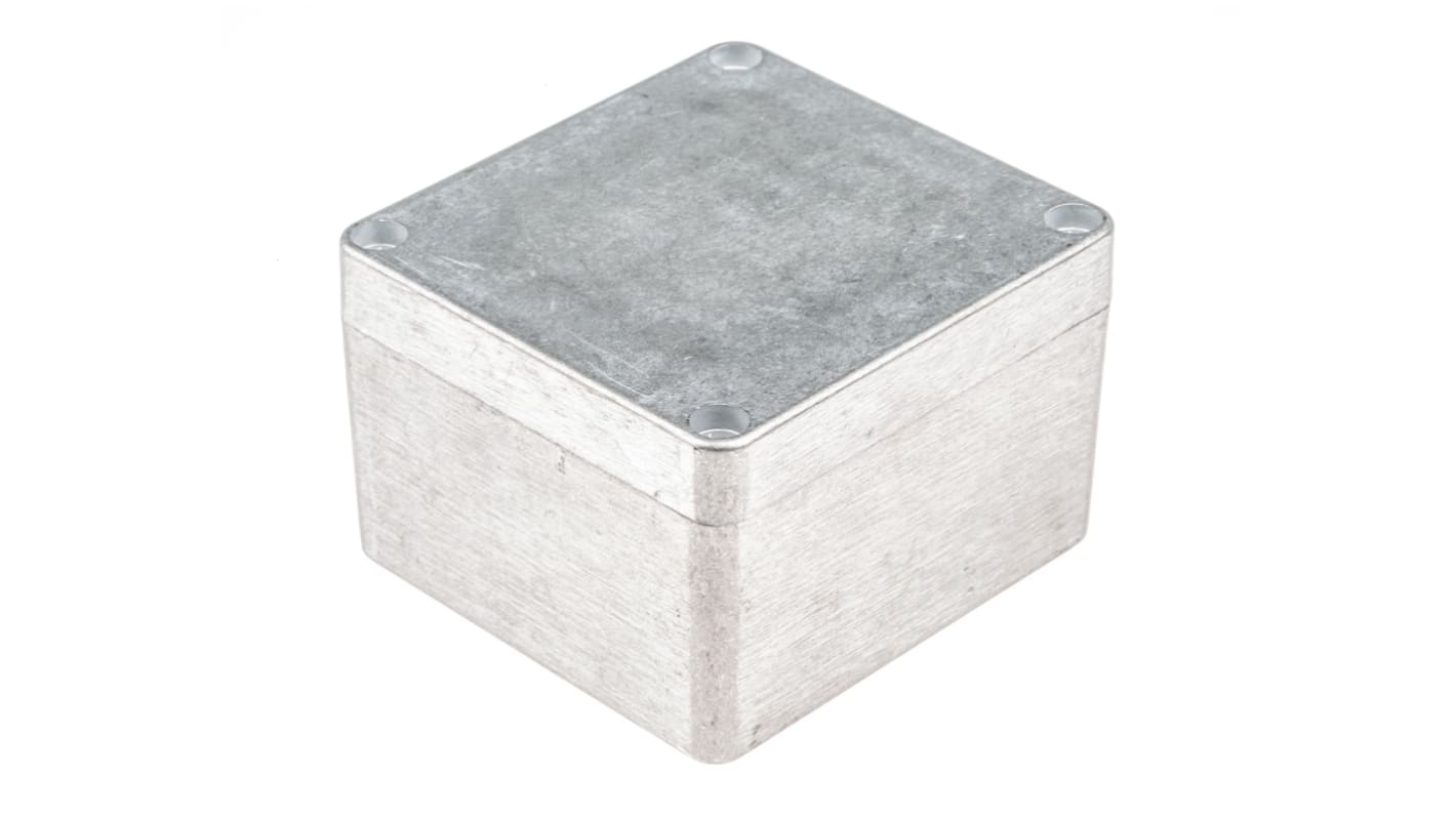 Hammond 1590 Series Natural Die Cast Aluminium Enclosure, IP66, IK08, Natural Lid, 79.6 x 74.6 x 52mm