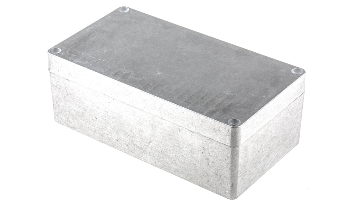 Hammond 1590 Series Natural Die Cast Aluminium Enclosure, IP66, IK08, Natural Lid, 221 x 120.5 x 80mm