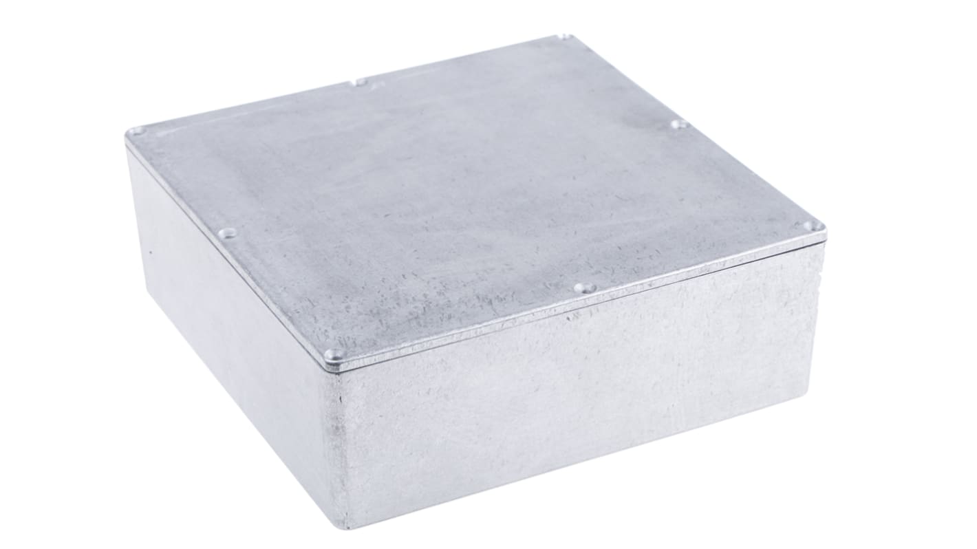 Hammond 1590 Series Natural Die Cast Aluminium Enclosure, IP54, Natural Lid, 188 x 188 x 67mm