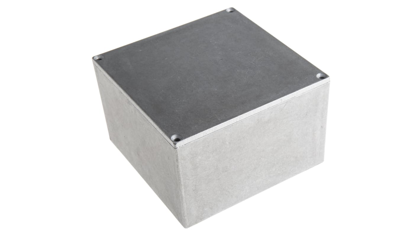 Hammond Eddystone Series Natural Die Cast Aluminium Enclosure, IP54, Natural Lid, 125 x 125 x 79mm